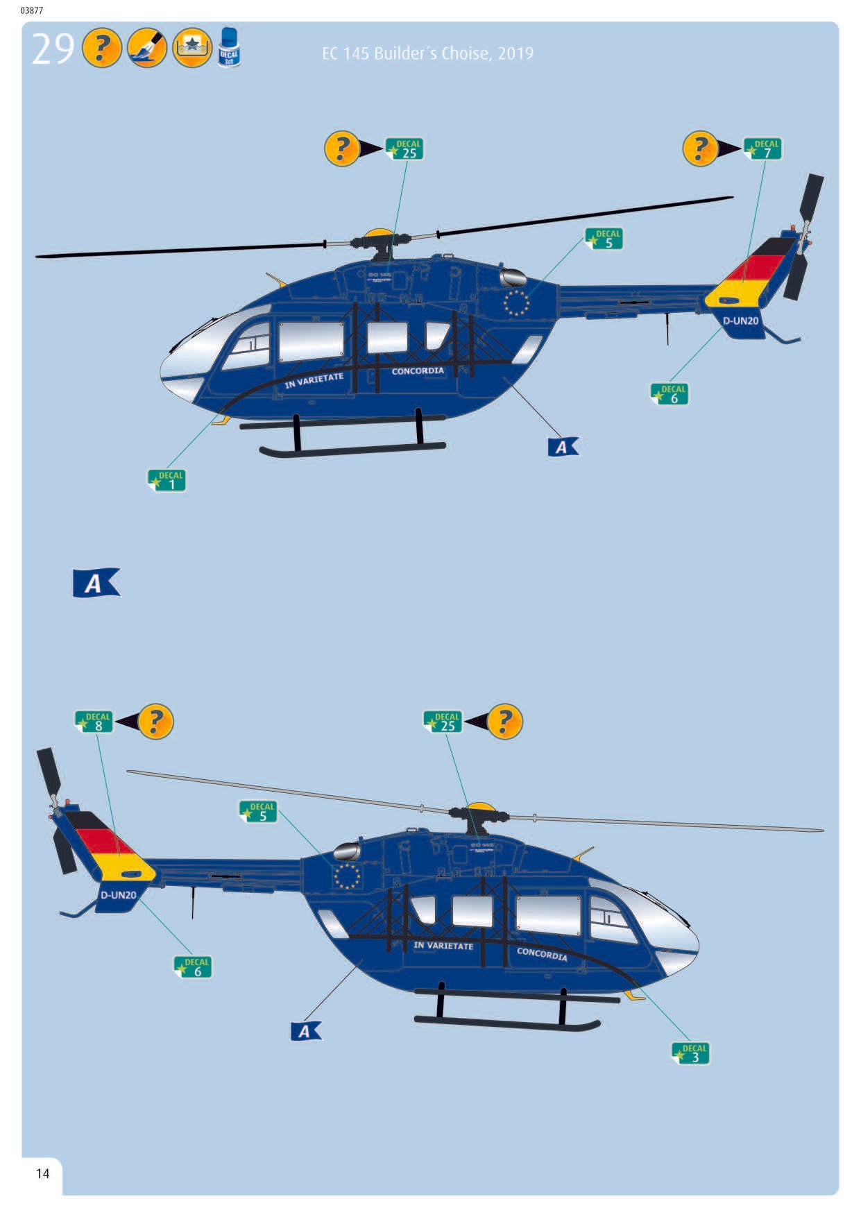 Eurocopter EC145, 1/72 Scale Model Kit Instructions Page 14