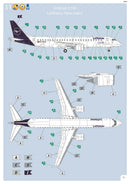 Embraer E190 Lufthansa 1/144  Scale Model Kit Instructions Page 11