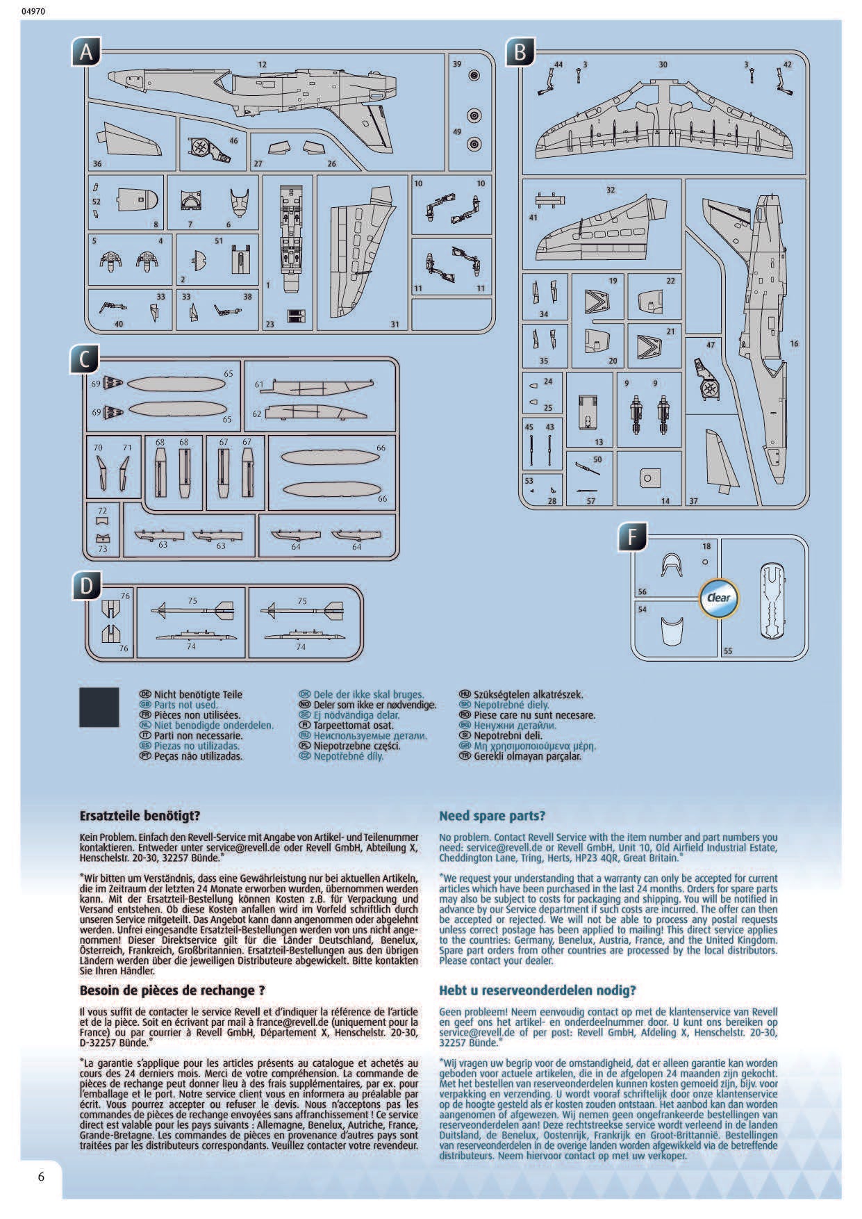 BAe Systems Hawk T.1 Royal Air Force, 1/72 Scale Model Kit Instructions Page 6