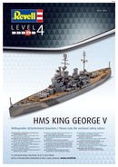 HMS King George V 1/1200 Scale Model Kit Instructions Page 1