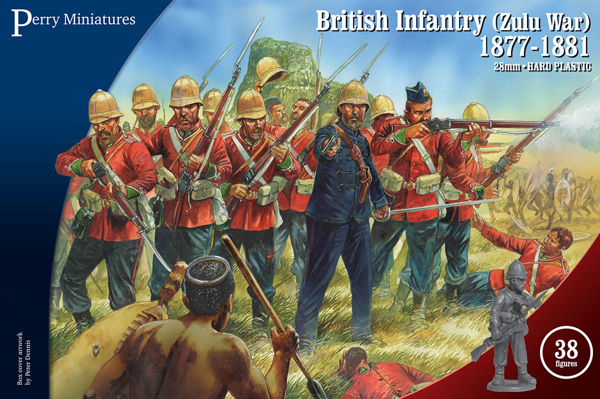 Zulu War, British Infantry 1877-1881 (28 mm) Scale Model Plastic Figures By Perry Miniatures