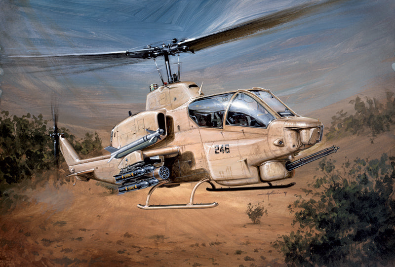 Bell AH-1W Super Cobra 1/48 Scale Model Kit Box Art