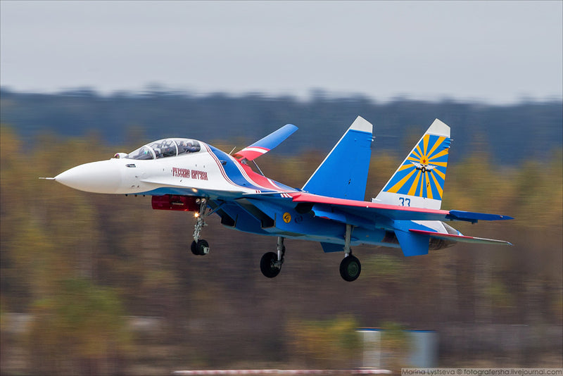 Sukhoi Su-30SM Flanker, “Russian Knights”  Blue 33 Landing