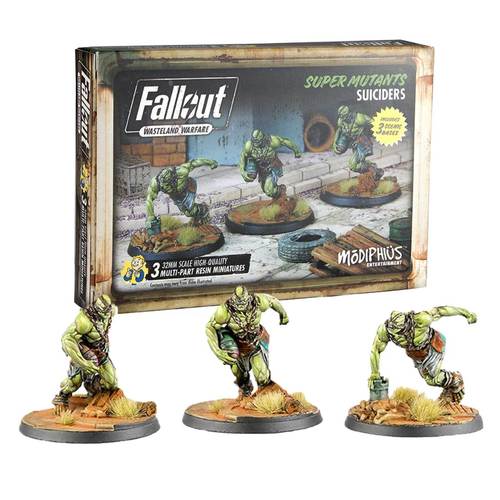 Fallout Wasteland Warfare Super Mutants Suiciders Miniature Figures Kit
