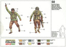 American Infantry WWII 1/72 Scale Plastic Figures Paint Guide