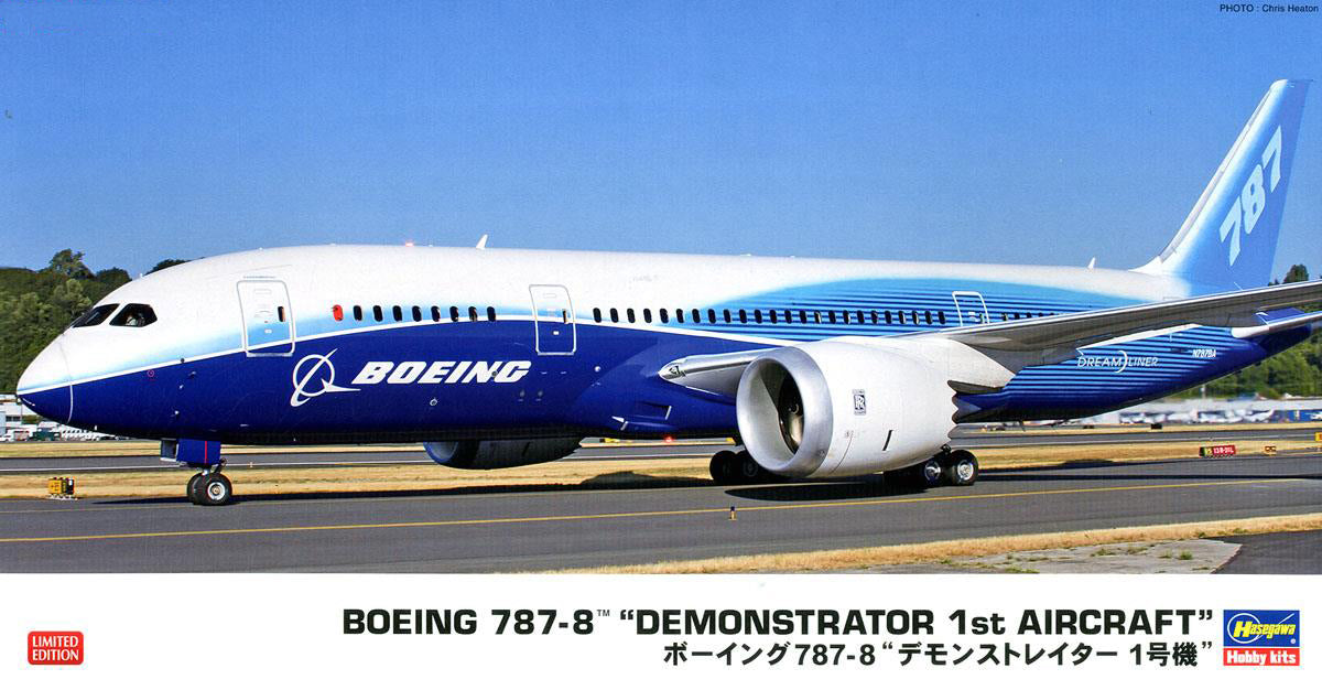 Boeing 787-8 Demonstrator 1st Aircraft 1/200 Scale Model Kit By Hasegawa