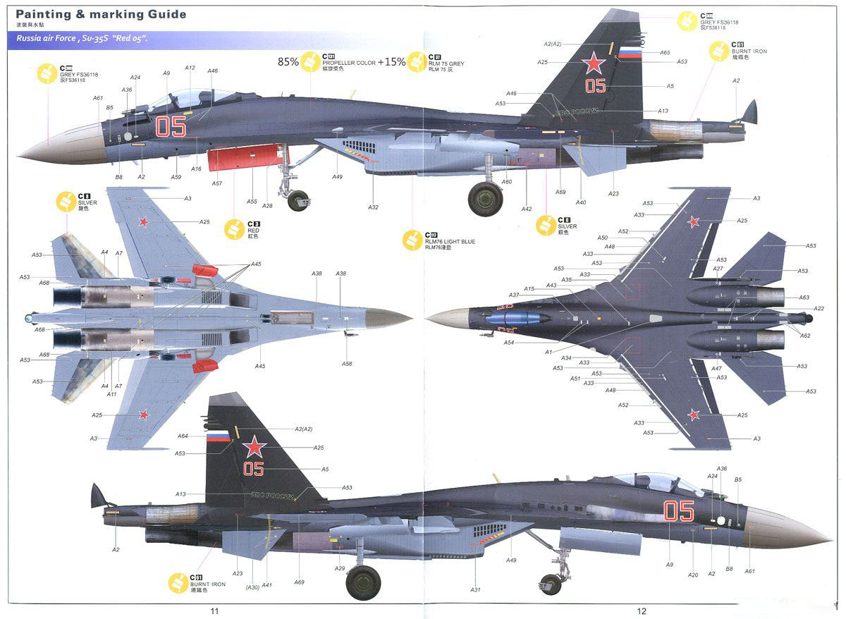 Kitty Hawk | Su-35 Flanker E 1/48 Scale Model Kit | Bellford Toys