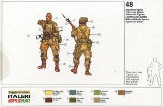 US Paratroopers 101st Airborne Division WWII 1/72 Scale Plastic Figures Back Of Box