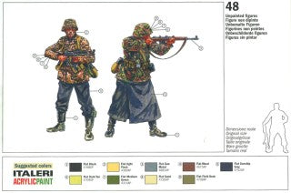 German Elite Troops WWII, 1/72 Scale Plastic Figures Back Of Box