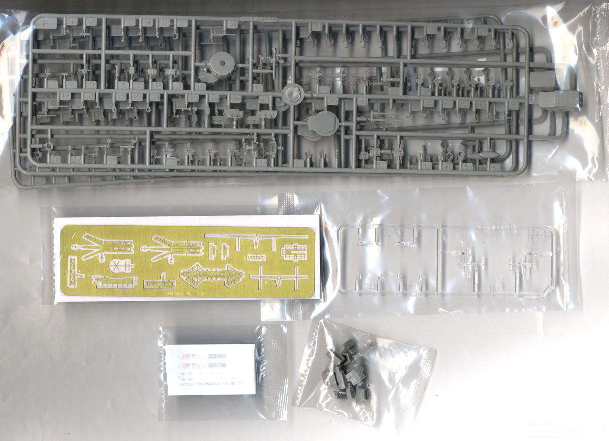 USS New York Battleship BB-34, 1:700 Scale Model Kit Photo Etch & Decals