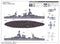 USS Texas Battleship BB-35, 1:700 Scale Model Kit Paint Guide