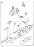 USS Texas Battleship BB-35, 1:700 Scale Model Kit Instructions Page 12