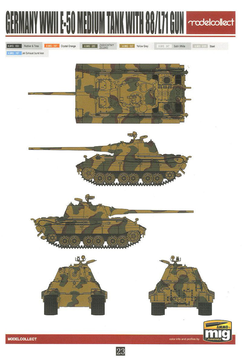 Tank Transport Train With E-75 Heavy Tank & E-50 Medium Tank Germany “ 1946” 1:72 Scale Model Kit By Modelcollect Instructions Page 23
