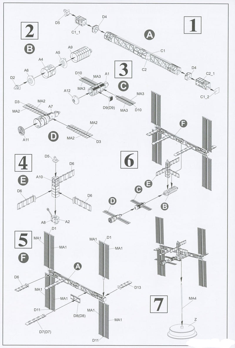 International Space Station (Phase 2007) 1/400 Scale Model Kit Instructions