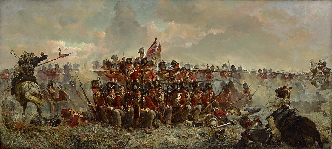 British Infantry Square at the Battle of Quatre Bras 1815. 28th Regiment at Quatre Bras by Lady Butler