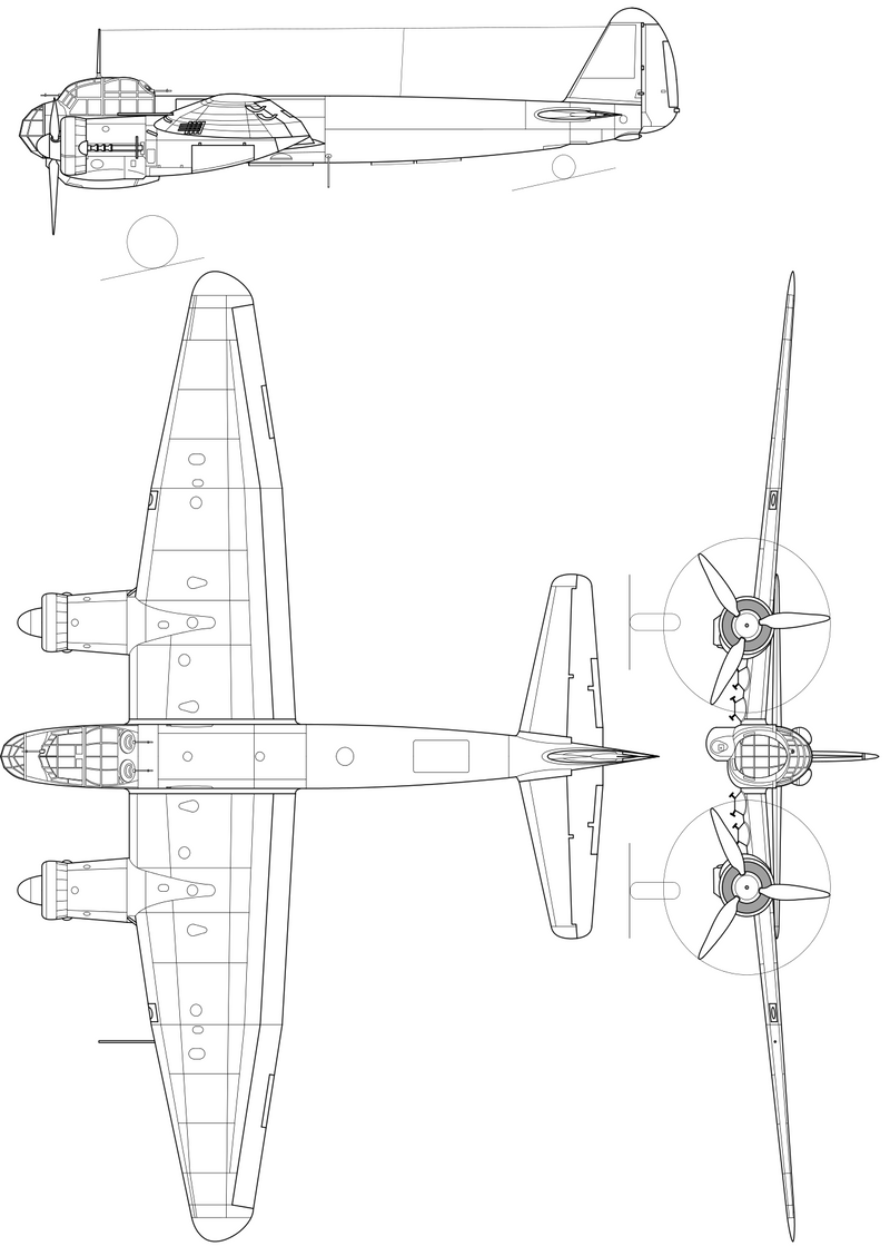 Junkers Ju 88 A-4 Schematic
