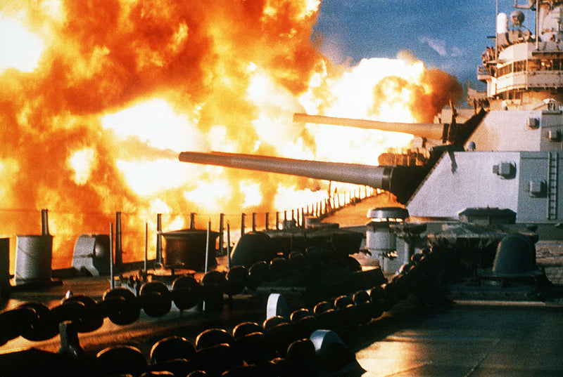 USS New Jersey Firing In Beirut 1984