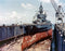 US Navy Battleship USS Pennsylvania BB-38 Drydocked 1944