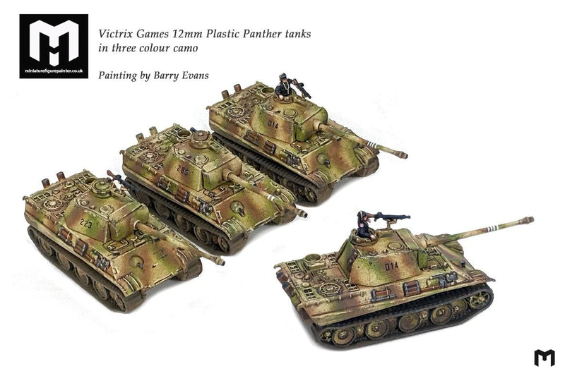 PzKpfw V Panther Ausf. G Tank, 1:144 (12 mm) Scale Model Plastic Kit Camo Example