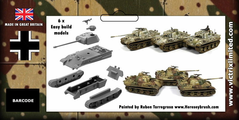 PzKpfw V Panther Ausf. G Tank, 1:144 (12 mm) Scale Model Plastic Kit Examples