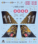 Boeing F/A-18 Hornet Swiss Air Force, Tiger Meet 2016, 1/72 Scale Model Kit Decals