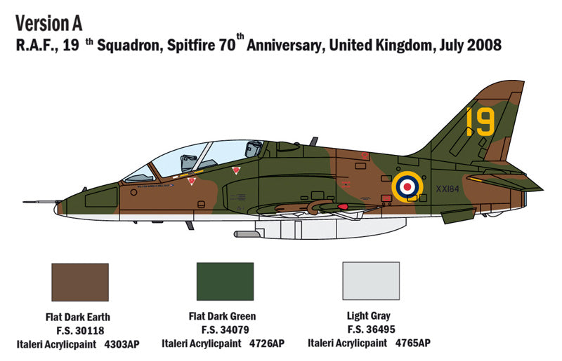 Hawker Siddeley Hawk T1, 1/72 Scale Plastic Model Kit RAF Livery