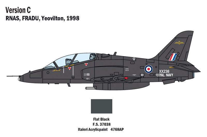 Hawker Siddeley Hawk T1, 1/72 Scale Plastic Model Kit RNAS Livery