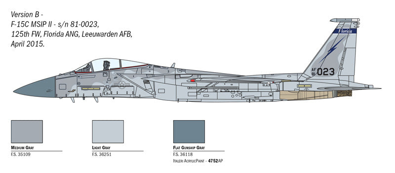 McDonnell Douglas 15-C Eagle, 1/72 Scale Model Kit Air National Guard
