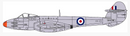 Gloster Meteor F.3, 1955,1:72 Scale Model Illustration