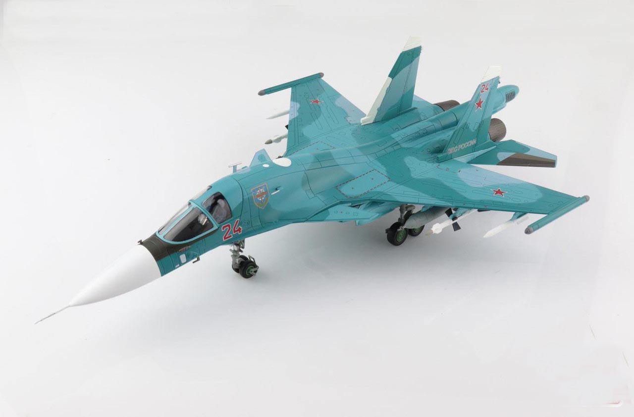 Sukhoi Su-34 Fullback “Red 24” Russian Air Force, Ukraine, 2022, 1:72 Scale Diecast Model