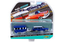 1962 Chevrolet Biscayne Wagon w/ Alameda Trailer (Blue) 1:64 Scale Diecast Model By Maisto Packaging