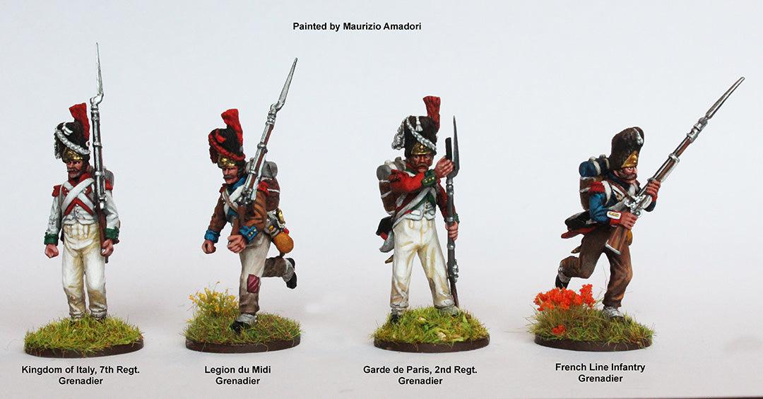 Napoleonic French Elite Companies Infantry Battalion 1807 – 1814, 28 mm Scale Model Plastic Figures Painted Example #2