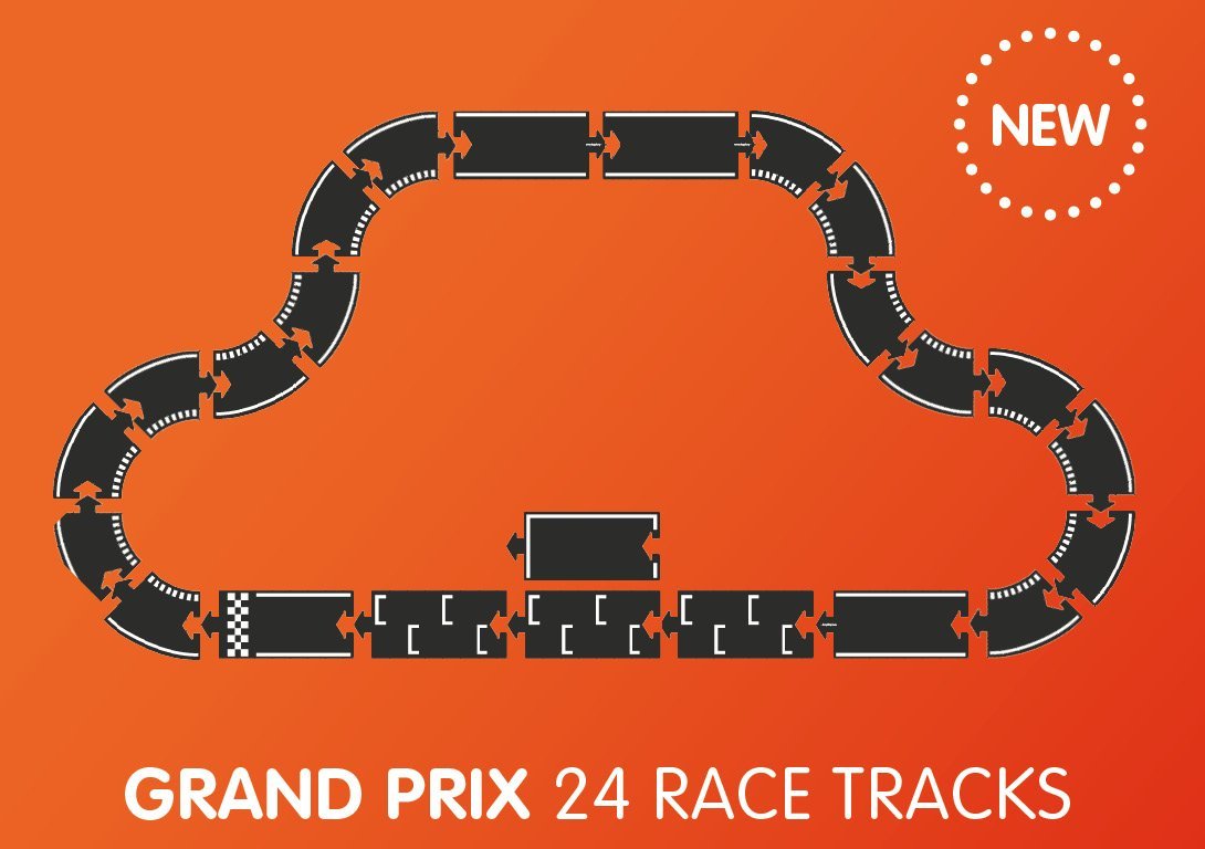 Grand Prix 24 Piece Flexible Toy Road Set By Waytoplay Toys