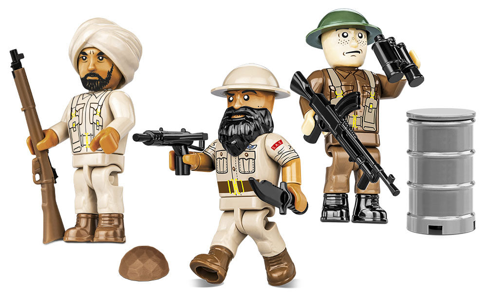 British Special Air Service (SAS) WW2, 30 Piece Block Kit Figure Detail