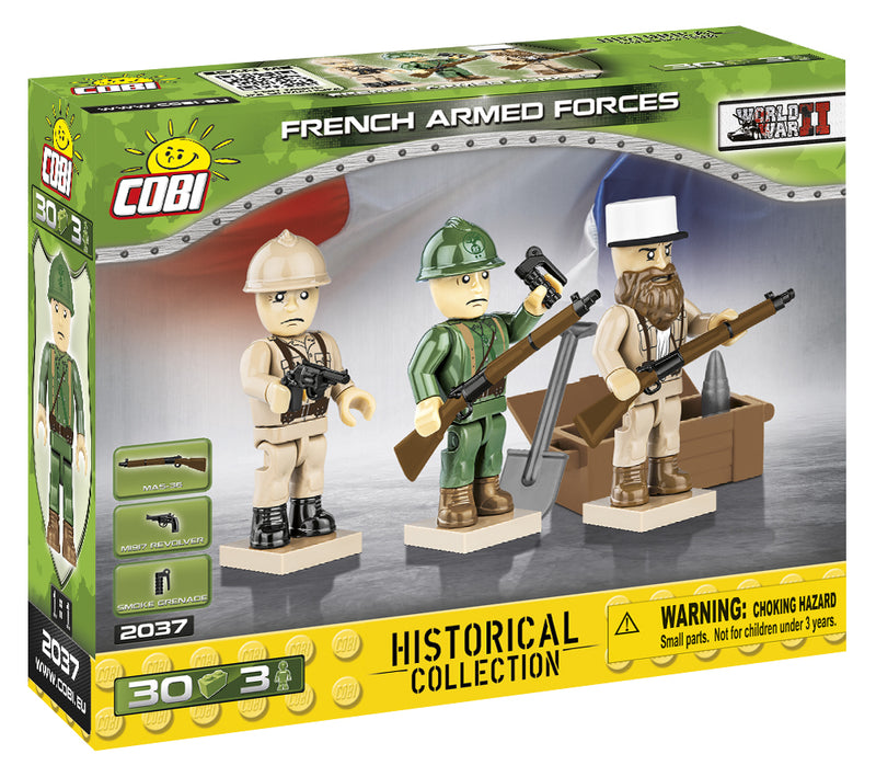 French Armed Forces WW2, 30 Piece Block Kit