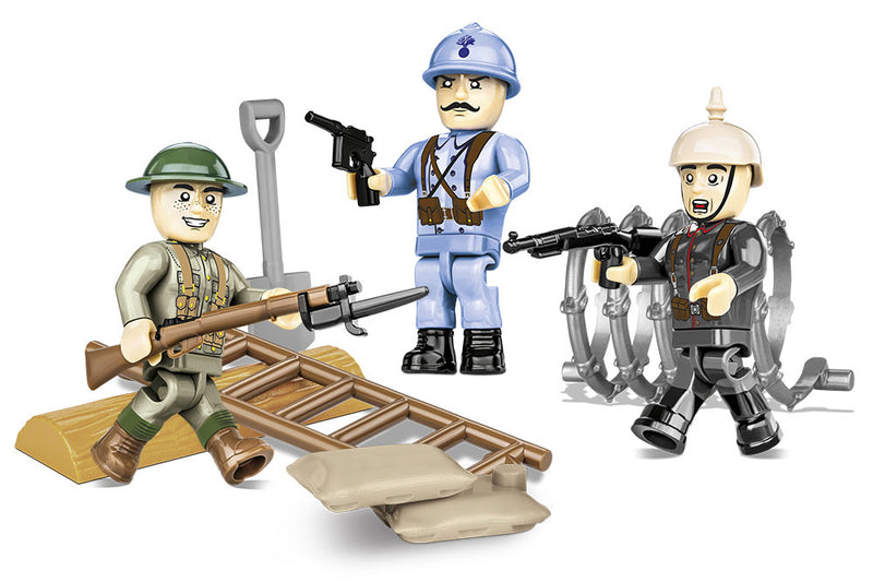 Soldiers of The Great War WW1 Figures, 30 Piece Block Kit Contents