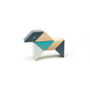 Pocket Pouch Prism (Blues) 6 Piece Magnetic Wooden Block Set Example Shape