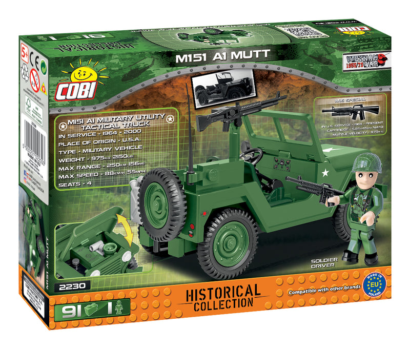 M151 A1 MUTT 91 Piece Block Kit By Cobi Back Of Box