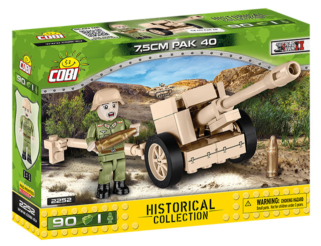 7.5 cm PAK 40 Anti-Tank Cannon, 90 Piece Block Kit