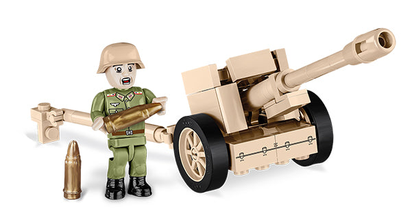 7.5 cm PAK 40 Anti-Tank Cannon, 90 Piece Block Kit Box Contents
