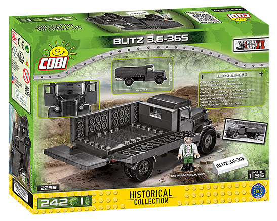 Opel Blitz 3.6-36S, 242 Piece Block Kit Back of Box