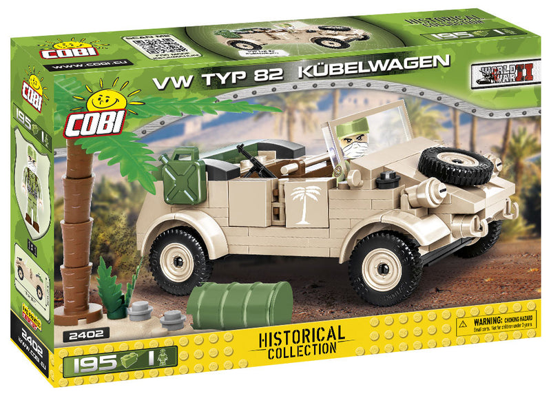 VW Type 82 Kübelwagen, 195 Piece Block Kit By Cobi