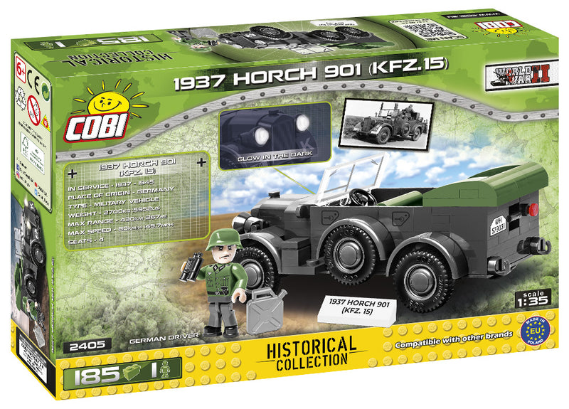1937 Horch 901, 185 Piece Block Kit Back Of Box
