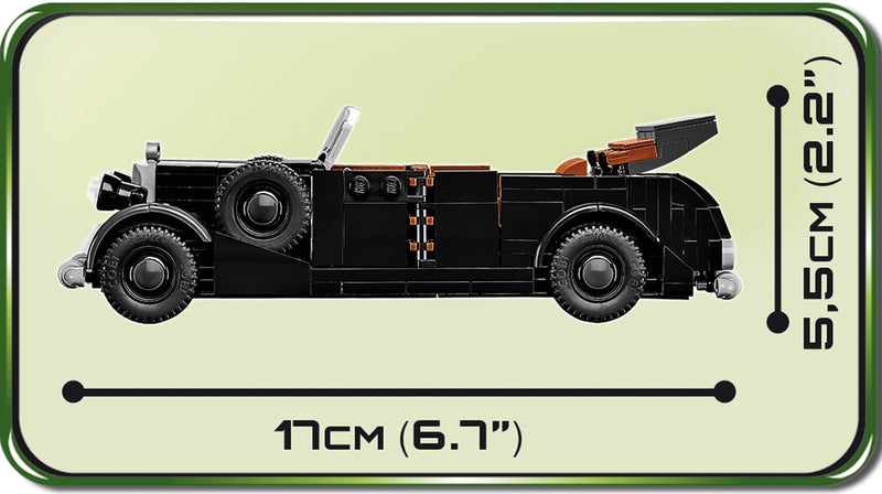 1938 Mercedes 770, 250 Piece Block Kit Dimensions