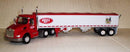 Peterbilt 579 Day Cab A.L Gilbert (Red) With Farmers Best Grain Trailer (White, Red Trim)  Scale 1:87 (HO Scale) Model By Trucks N Stuff