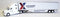 Freightliner Cascadia Sleeper Cab (White) w/ “Exchange” Logo 53’ Dry Van Trailer (White) 1:87 (HO) Scale Model By Trucks N Stuff