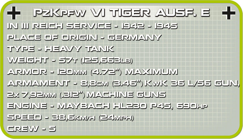 Tiger I (PzKpfw VI Ausf. E) German Heavy Tank