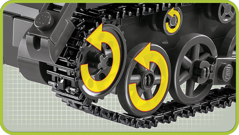 Panzer I Ausf. A 1939, 330 Piece Block Kit Drive Wheel Detail