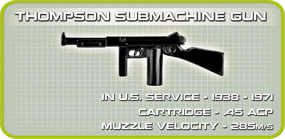 M3 Gun Motor Carriage 576 Piece Block Kit Thompson Submachine Gun