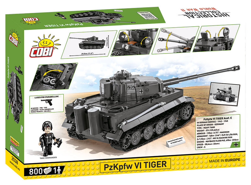 Tiger I Panzer VI Ausf. E Tank, 800 Piece Block Kit Back Of Box